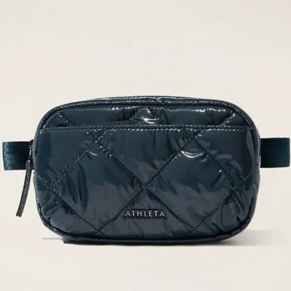 Athleta Handbags - ATHLETA All About Shine Quilted Crossbody Belt Bag